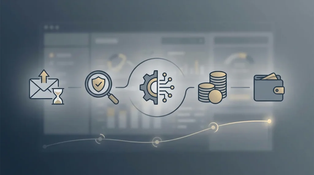 Editorial withdrawal timeline covering verification, processing and settlement stages