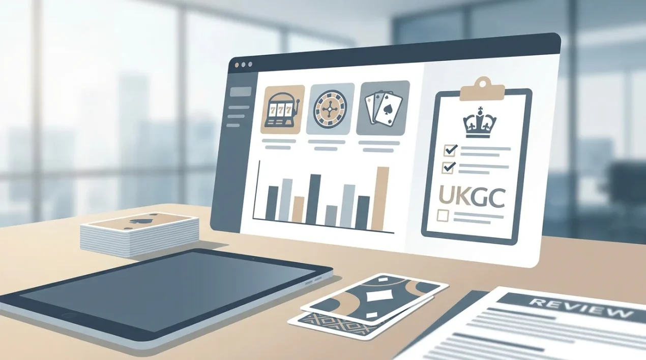 Editorial illustration for the NineCasino UK review and regulatory decision checks